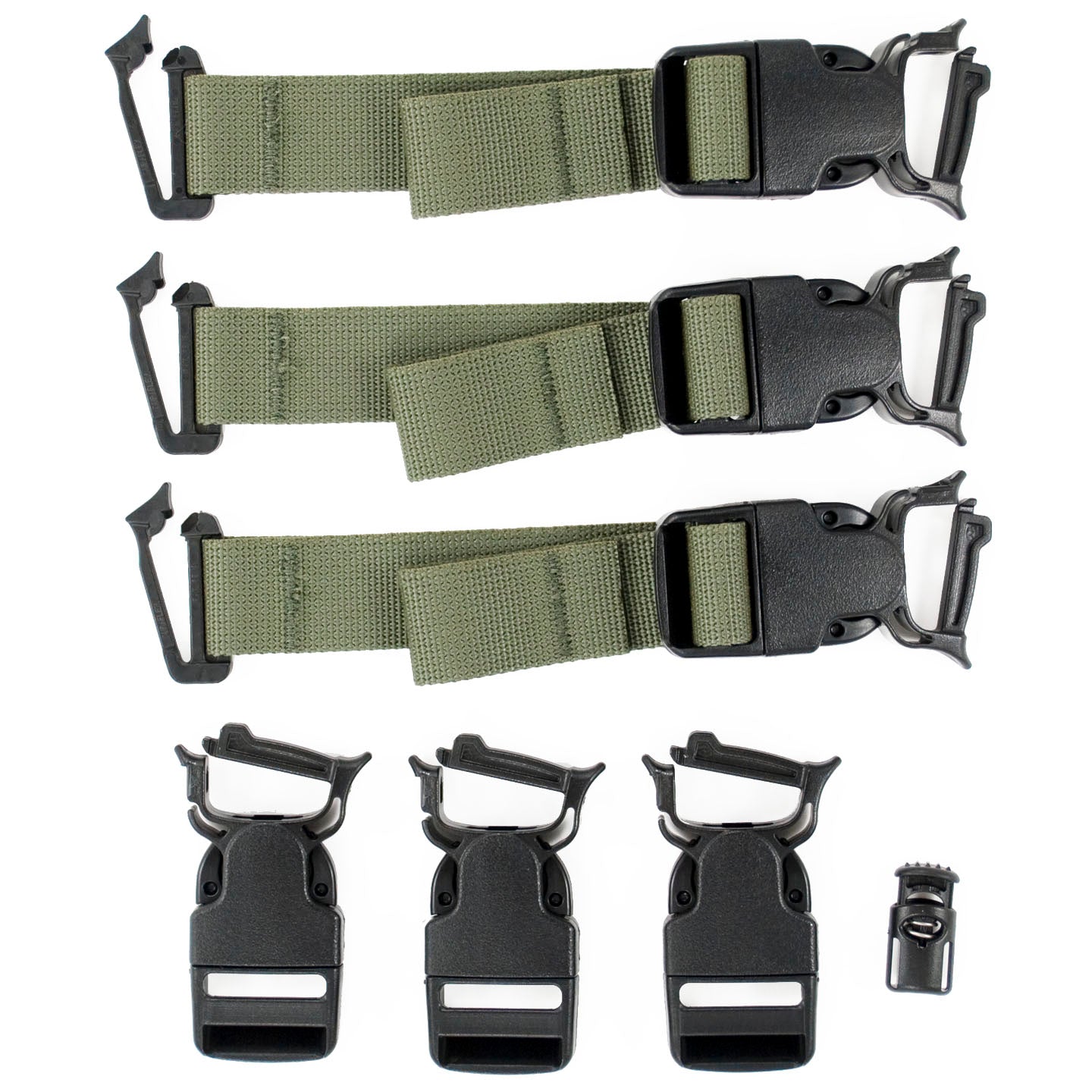 Tactical Horizontal Nylon Pouch Quick Release Front Buckle, 2.25